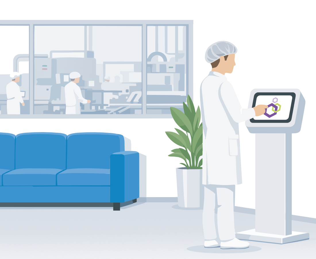 The amptivo Kiosk makes it effortless for every employee to engage with your organisation, whether they’re on the shop floor, in a warehouse, or working in a communal space.