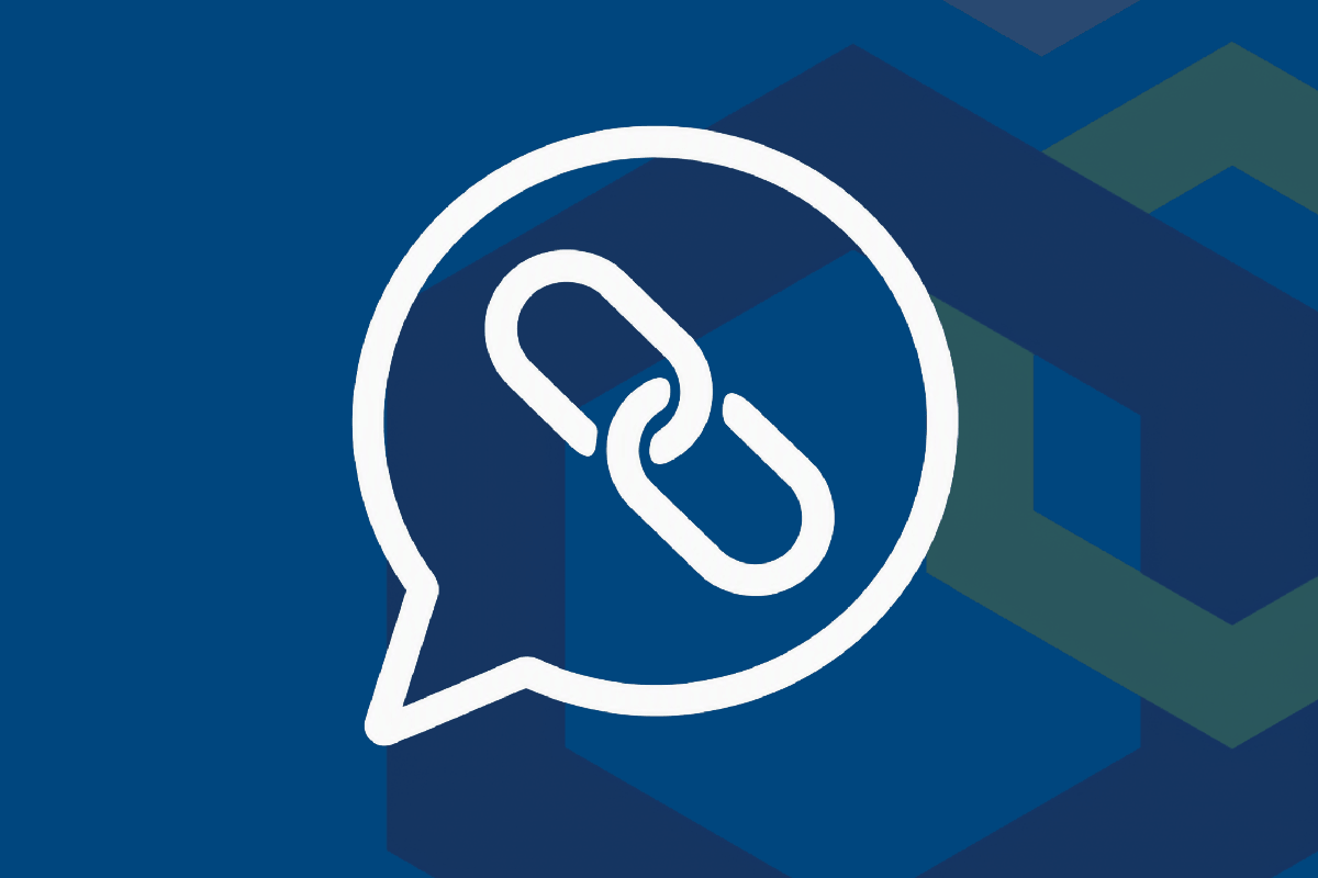 Speech Bubble With Chain Link Supply Chain Workforce Visibility